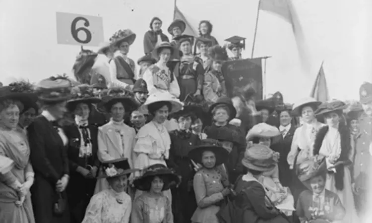 The Suffragettes in Hyde Park  on Women’s Sunday 