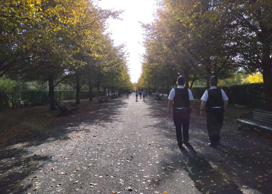 Two police officers on patrol