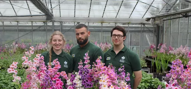 Royal Parks apprentices Verity, Brent and Bradley