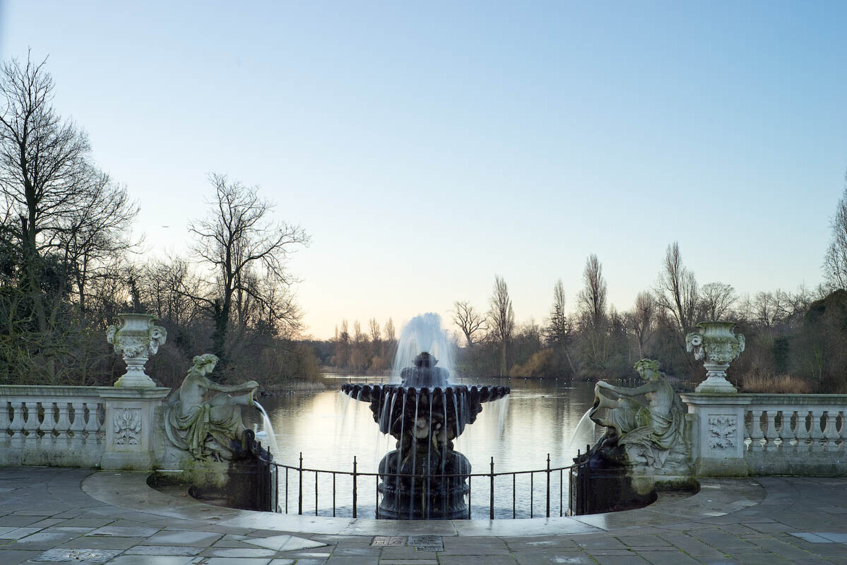 Kensington Gardens frost Italian Gardens