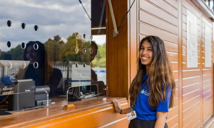 Royal Parks boating employee in Hyde Park