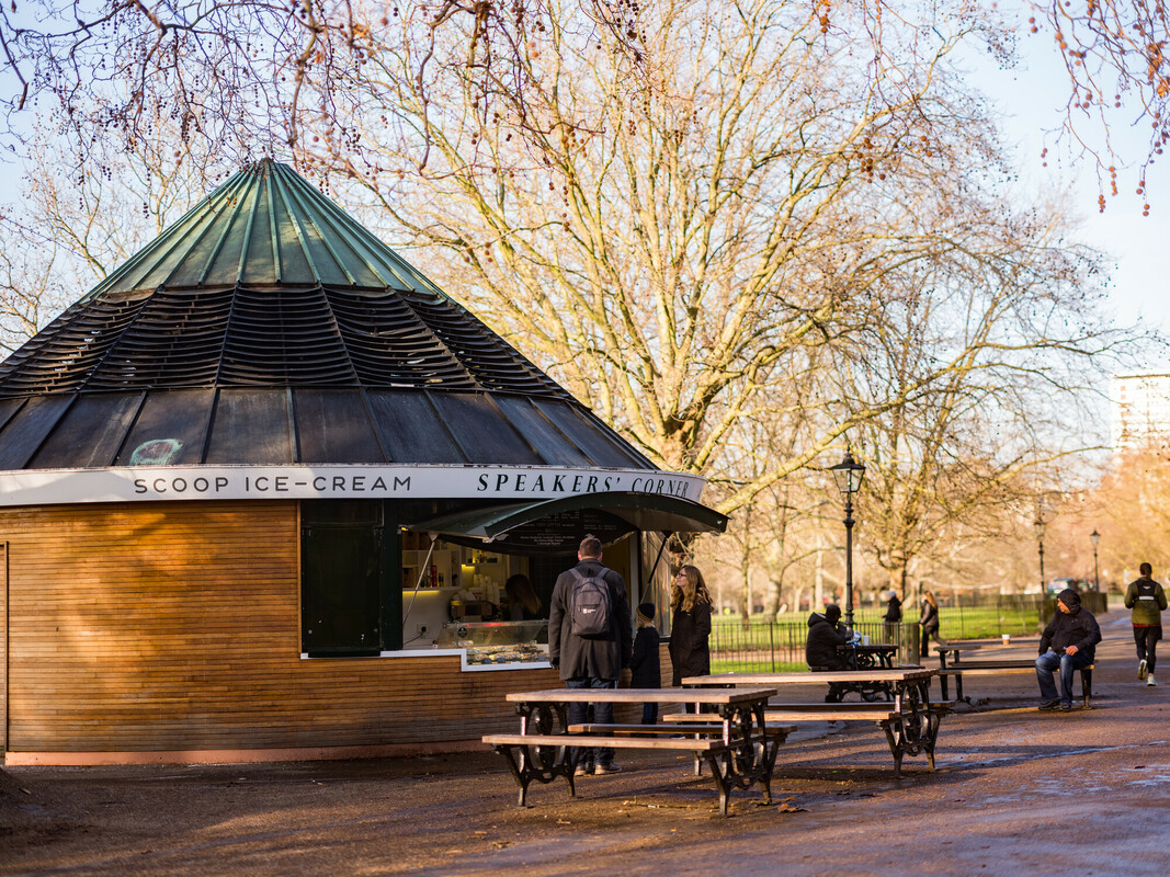 Speakers' Corner in winter