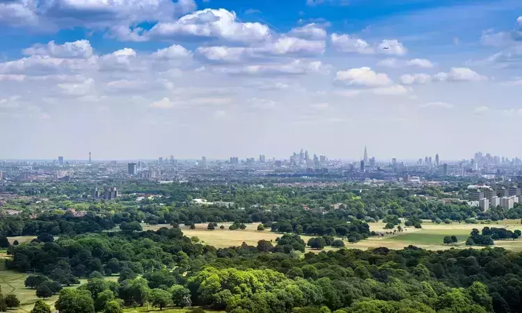 Drone photo of Richmond Park