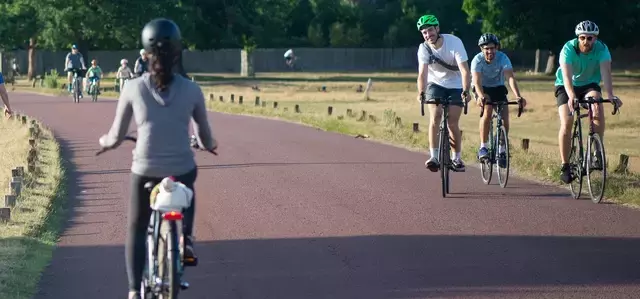 Cyclists in Richmond Park